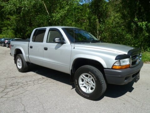 Bright Silver Metallic 2004 Dodge Dakota SXT Quad Cab 4x4 Bright Silver Metallic 2004 Dodge Dakota SXT Quad Cab 4x4