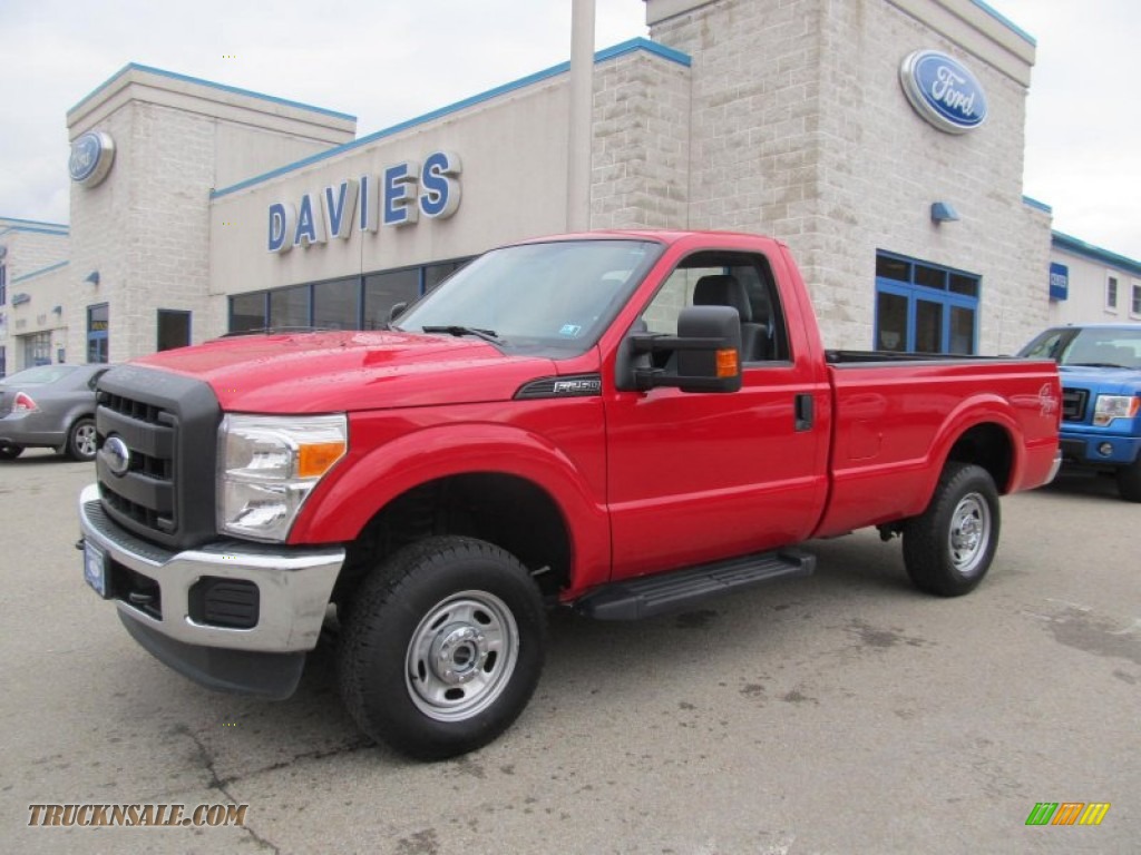 2012 Ford F250 Super Duty XL Regular Cab 4x4 in Vermillion Red A86343 Truck N' Sale