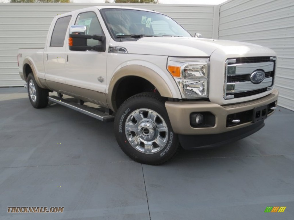 White Platinum Tri-Coat / King Ranch Chaparral Leather/Adobe Trim Ford F250 Super Duty King Ranch Crew Cab 4x4