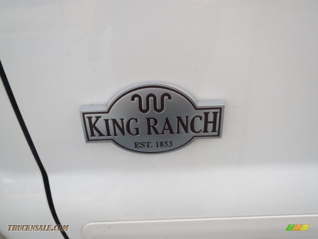 2013 F250 Super Duty King Ranch Crew Cab 4x4 - White Platinum Tri-Coat / King Ranch Chaparral Leather/Adobe Trim photo #14