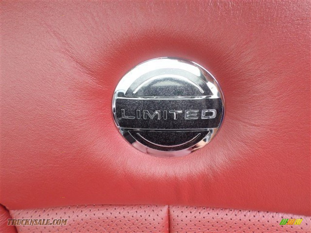 2013 F150 Limited SuperCrew 4x4 - White Platinum Metallic Tri-Coat / Limited Unique Red Leather photo #24