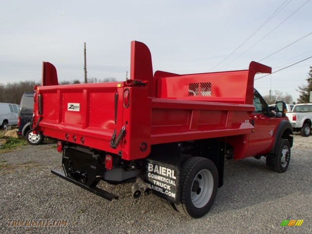 2014 F550 Super Duty XL Regular Cab 4x4 Dump Truck - Vermillion Red / Steel photo #8