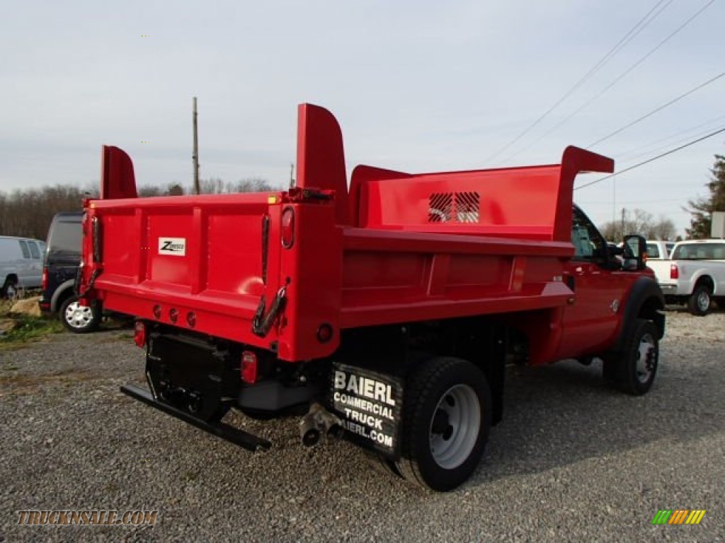 2014 F550 Super Duty XL Regular Cab 4x4 Dump Truck - Vermillion Red / Steel photo #8