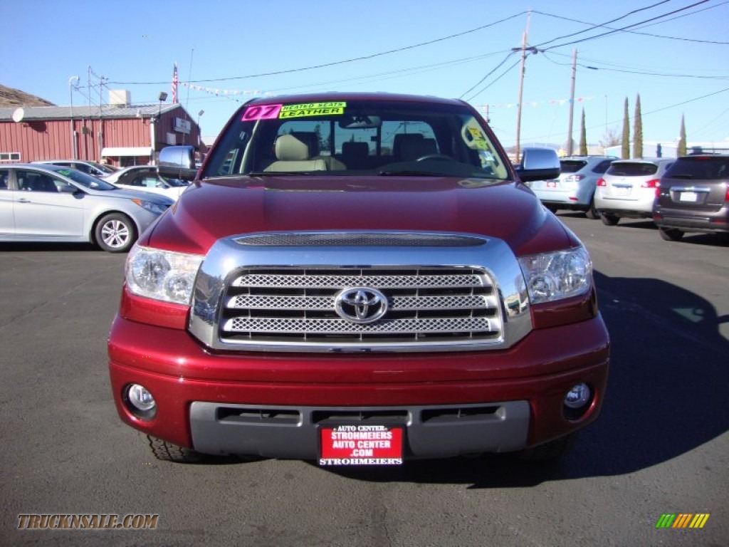 2007 Tundra Limited Double Cab - Salsa Red Pearl / Graphite Gray photo #2