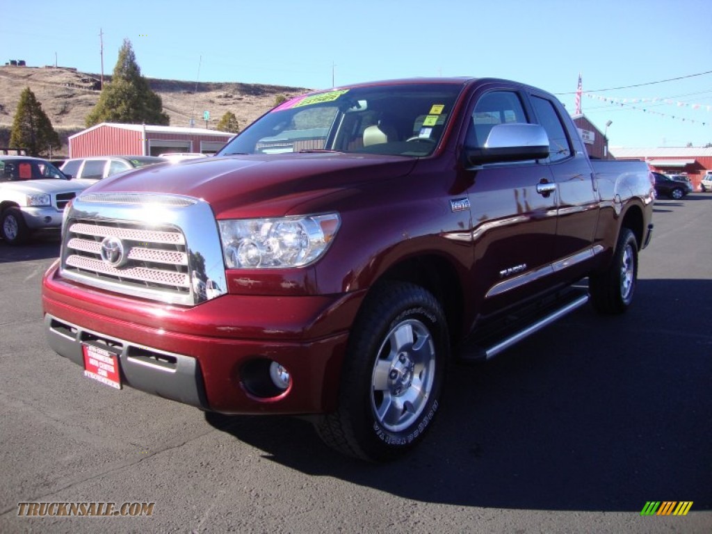 2007 Tundra Limited Double Cab - Salsa Red Pearl / Graphite Gray photo #3
