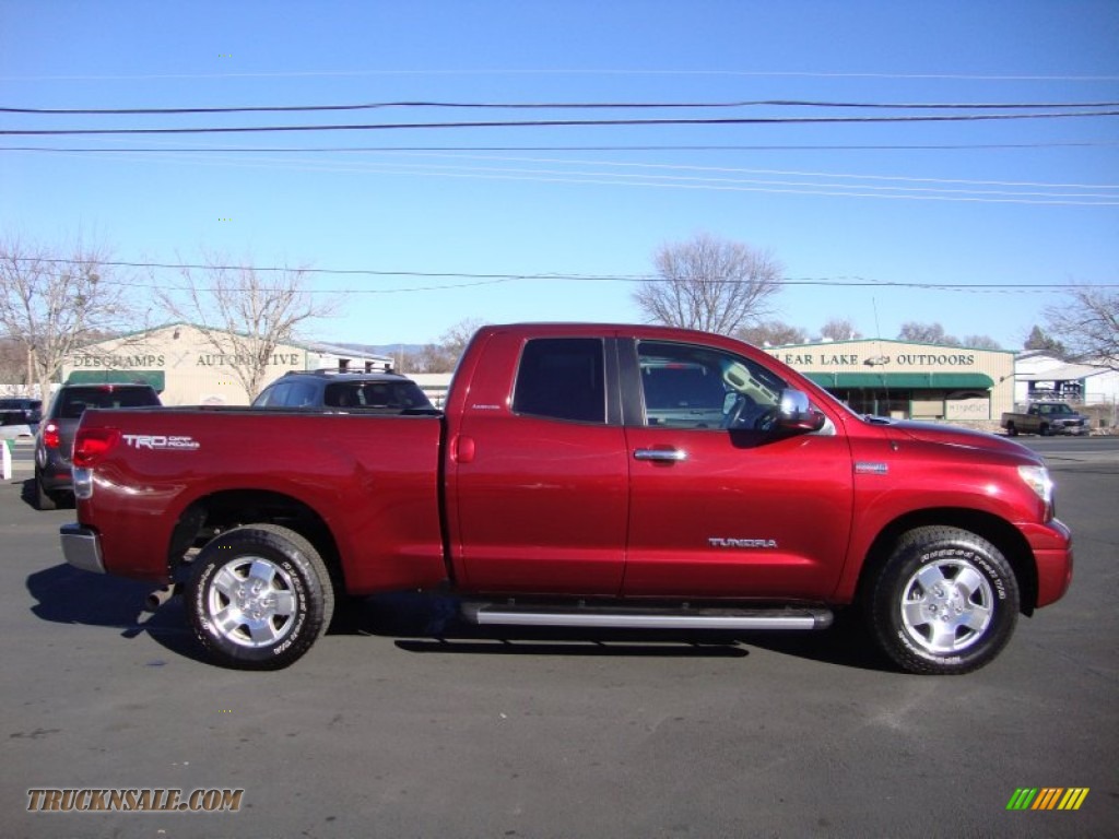 2007 Tundra Limited Double Cab - Salsa Red Pearl / Graphite Gray photo #8