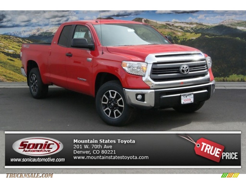 2014 Tundra SR5 TRD Double Cab 4x4 - Radiant Red / Sand Beige photo #1