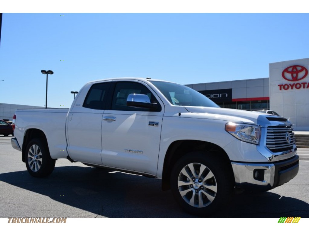 Super White / Sand Beige Toyota Tundra Limited Double Cab