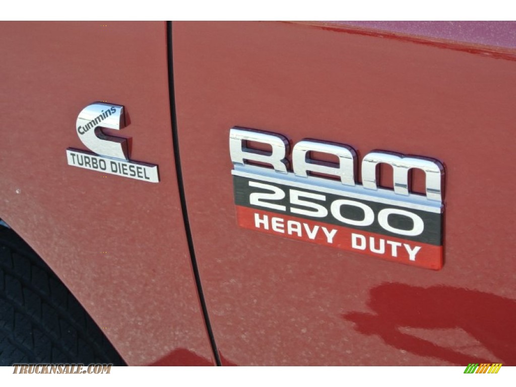 2012 Ram 2500 HD SLT Crew Cab 4x4 - Deep Molten Red Pearl / Light Pebble Beige/Bark Brown photo #7