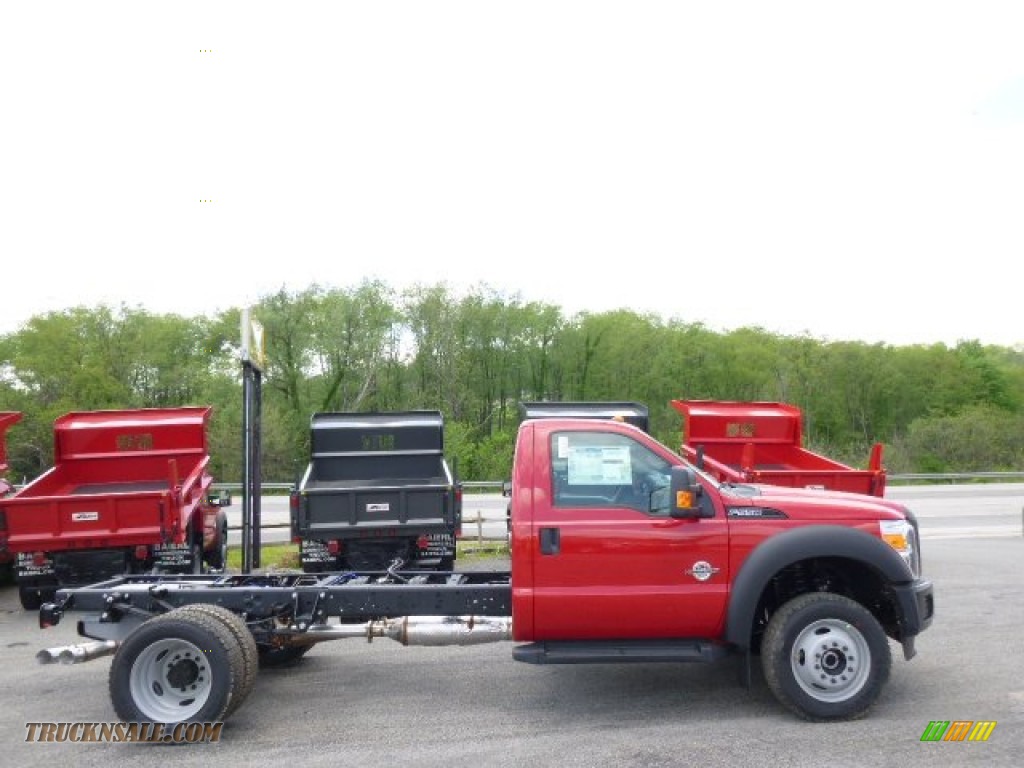 Vermillion Red / Steel Ford F550 Super Duty XL Regular Cab 4x4 Chassis
