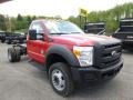 Ford F550 Super Duty XL Regular Cab 4x4 Chassis Vermillion Red photo #2