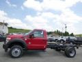 Ford F550 Super Duty XL Regular Cab 4x4 Chassis Vermillion Red photo #5