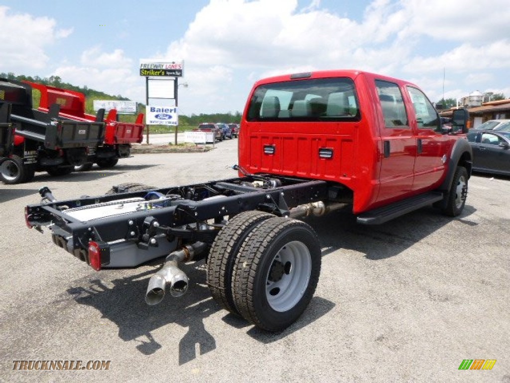 2015 F550 Super Duty XL Crew Cab 4x4 Chassis - Vermillion Red / Steel photo #8