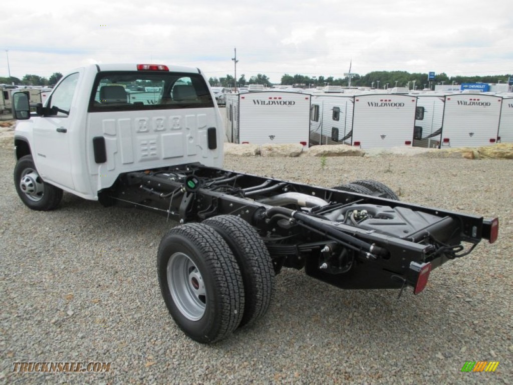 2015 Sierra 3500HD Work Truck Regular Cab 4x4 Dual Rear Wheel Chassis - Summit White / Jet Black/Dark Ash photo #15