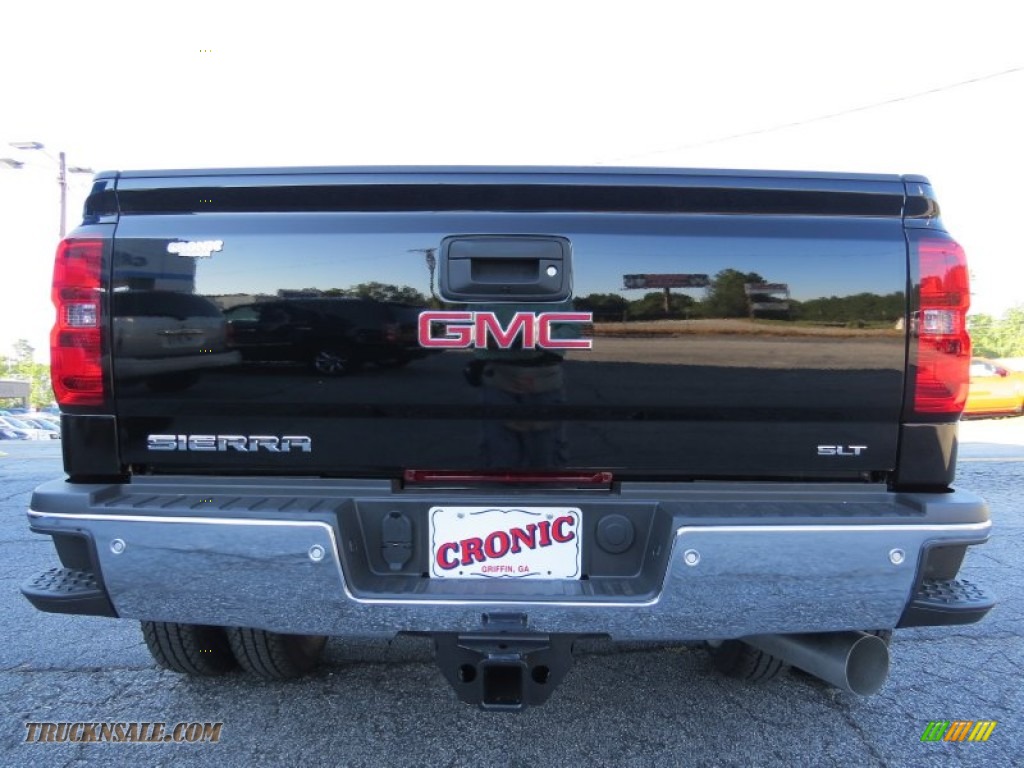 2015 Sierra 3500HD SLT Crew Cab 4x4 Dual Rear Wheel - Onyx Black / Jet Black photo #5