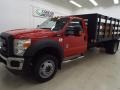 Ford F550 Super Duty XL Regular Cab 4x4 Chassis Vermillion Red photo #3