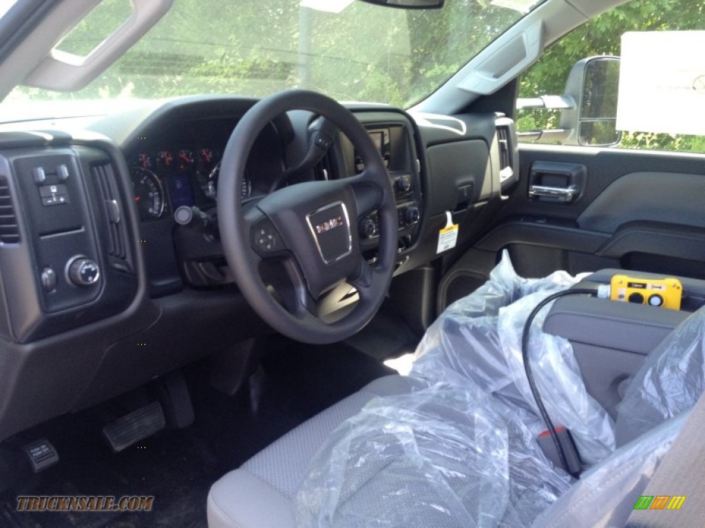 2015 Sierra 3500HD Work Truck Regular Cab Stake Truck - Summit White / Jet Black/Dark Ash photo #7