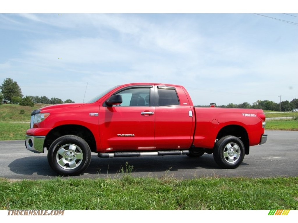 Radiant Red / Beige Toyota Tundra SR5 Double Cab 4x4