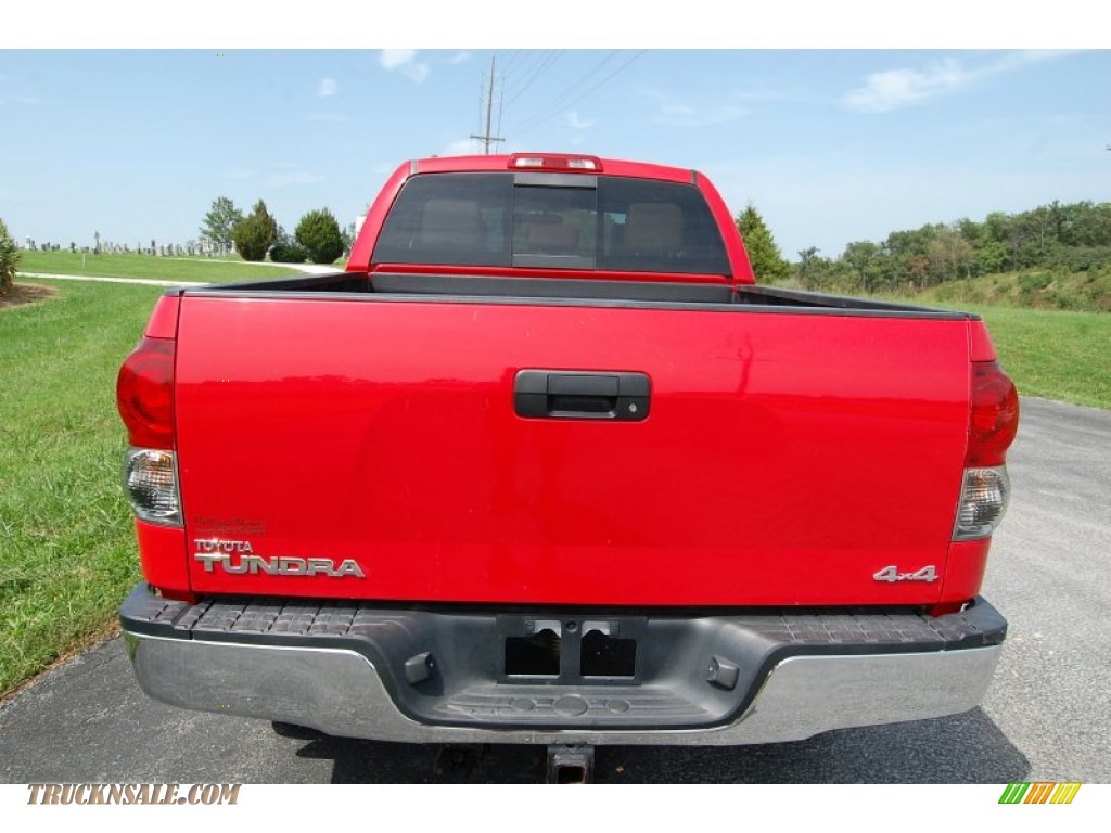 2007 Tundra SR5 Double Cab 4x4 - Radiant Red / Beige photo #7