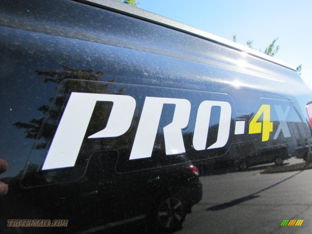 2014 Titan Pro-4X Crew Cab 4x4 - Galaxy Black / Pro-4X Charcoal photo #14