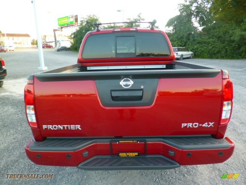 2014 Frontier Pro-4X Crew Cab 4x4 - Lava Red / Pro-4X Graphite/Steel photo #6