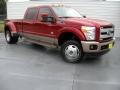 Ford F350 Super Duty King Ranch Crew Cab 4x4 Dually Ruby Red Metallic photo #2