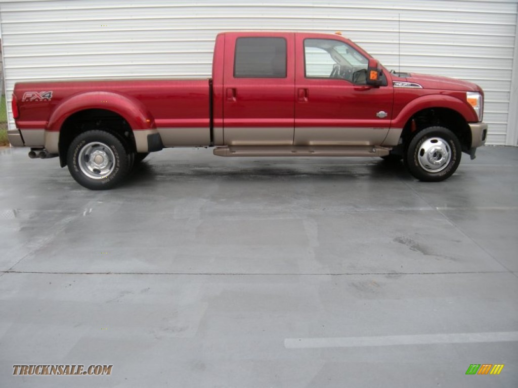 2014 F350 Super Duty King Ranch Crew Cab 4x4 Dually - Ruby Red Metallic / King Ranch Chaparral Leather photo #8