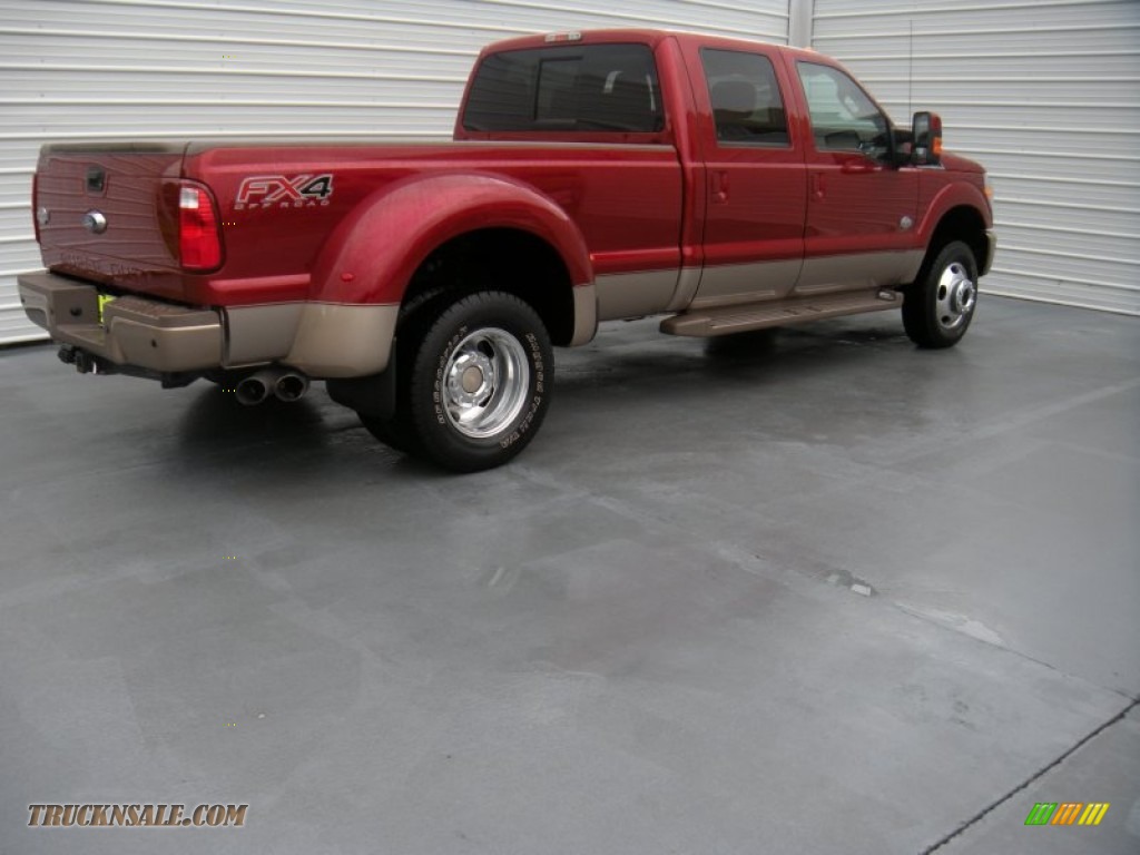 2014 F350 Super Duty King Ranch Crew Cab 4x4 Dually - Ruby Red Metallic / King Ranch Chaparral Leather photo #9