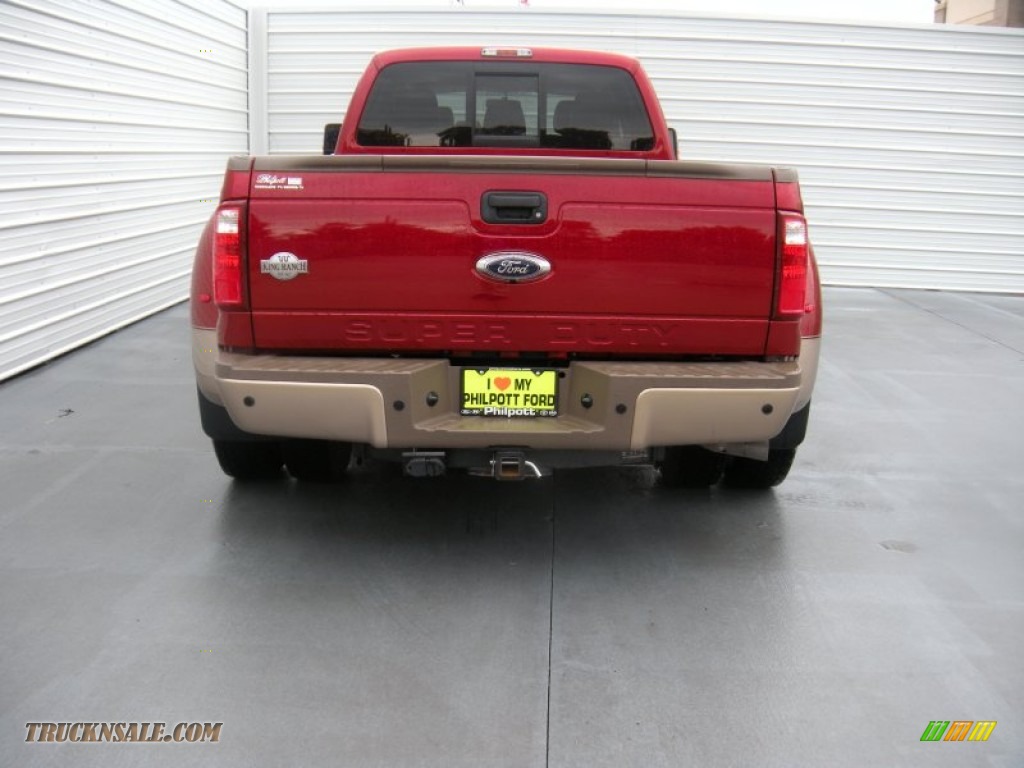 2014 F350 Super Duty King Ranch Crew Cab 4x4 Dually - Ruby Red Metallic / King Ranch Chaparral Leather photo #10
