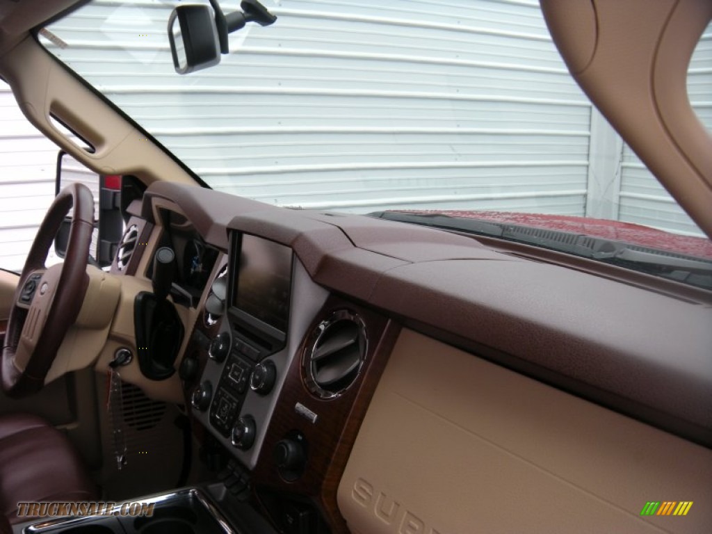 2014 F350 Super Duty King Ranch Crew Cab 4x4 Dually - Ruby Red Metallic / King Ranch Chaparral Leather photo #29