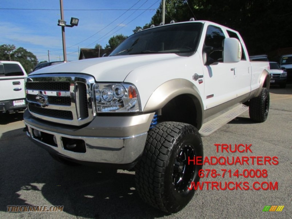 Oxford White / Castano Leather Ford F350 Super Duty King Ranch Crew Cab 4x4