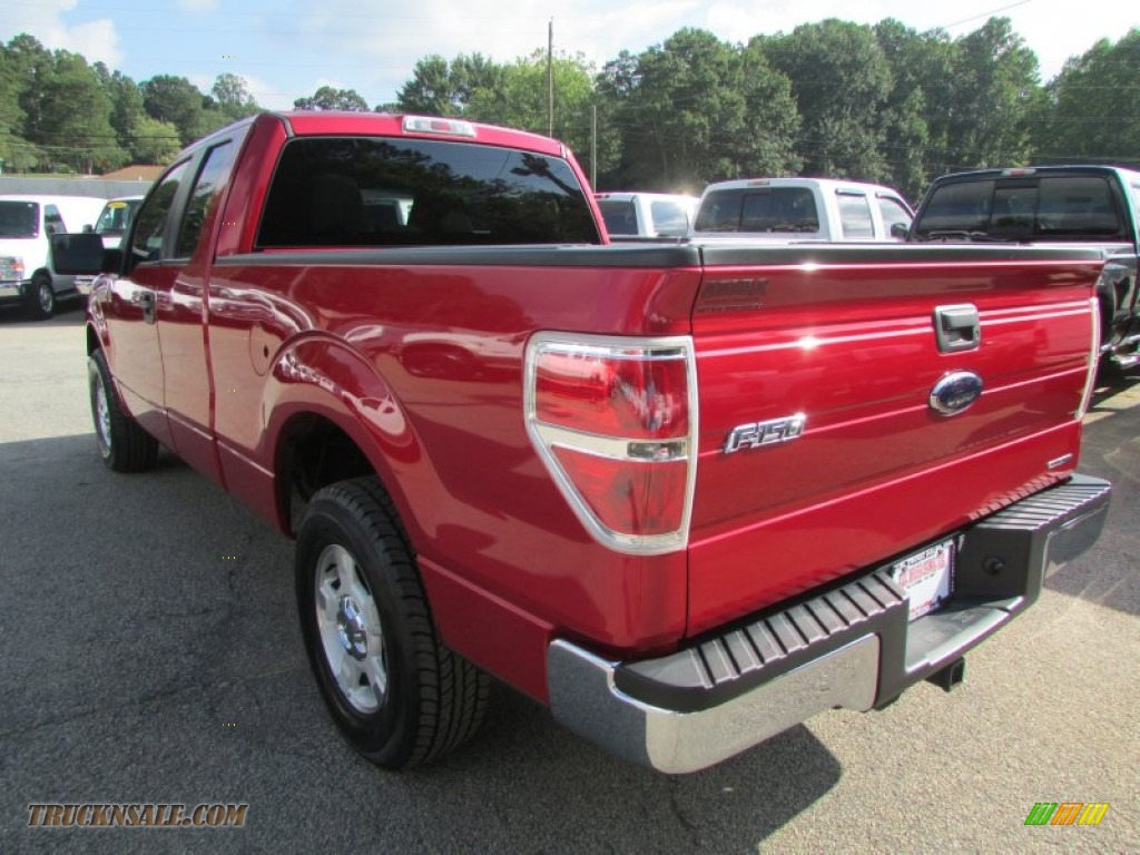 2011 F150 XLT SuperCab - Red Candy Metallic / Steel Gray photo #3