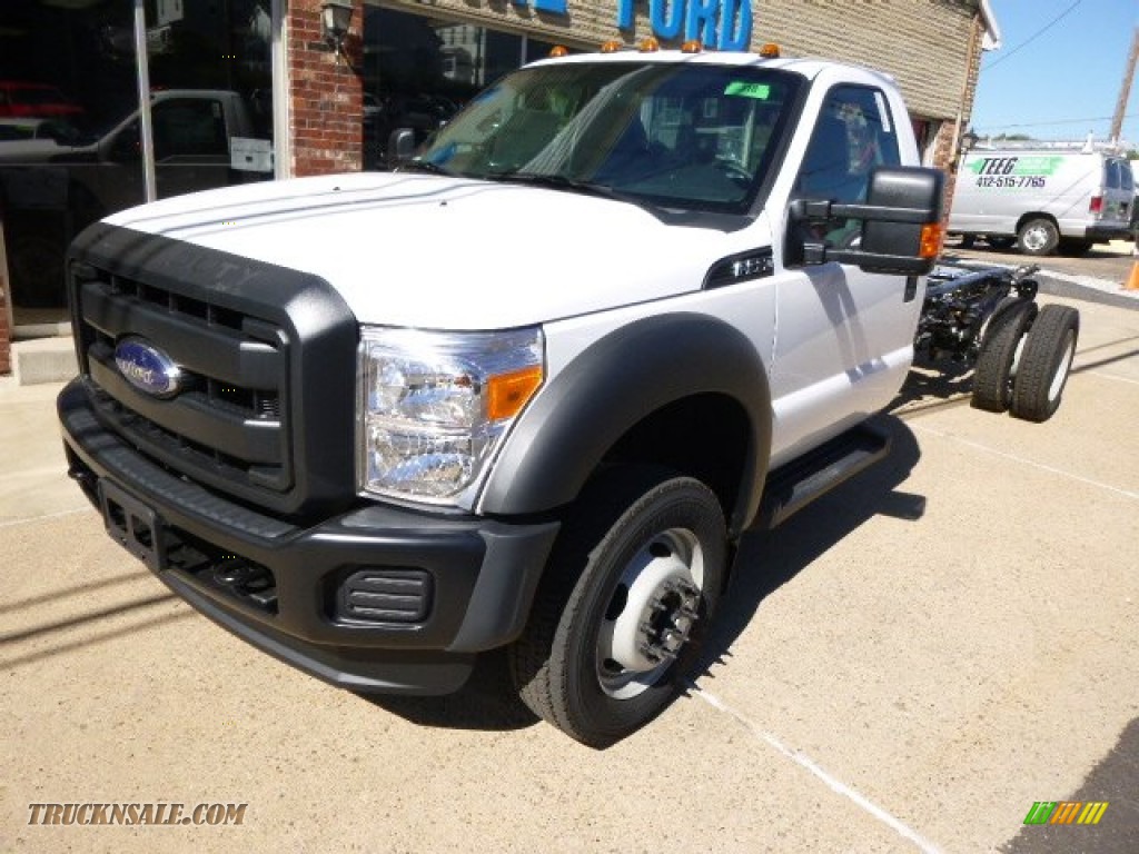 2015 F550 Super Duty XL Regular Cab 4x4 Chassis - Oxford White / Steel photo #2