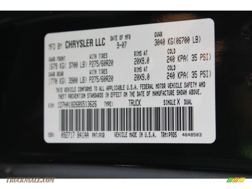2008 Ram 1500 SLT Quad Cab - Brilliant Black Crystal Pearl / Medium Slate Gray photo #17