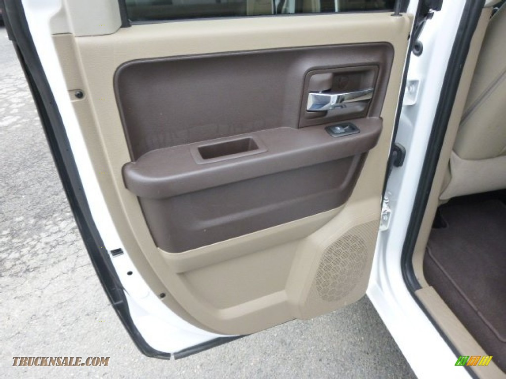 2012 Ram 1500 SLT Quad Cab 4x4 - Bright White / Light Pebble Beige/Bark Brown photo #13