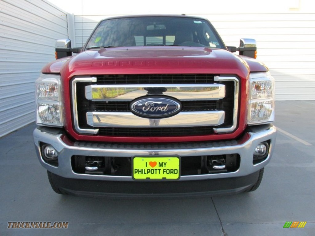 2015 F250 Super Duty King Ranch Crew Cab 4x4 - Ruby Red / King Ranch Mesa Antique Affect/Black photo #8