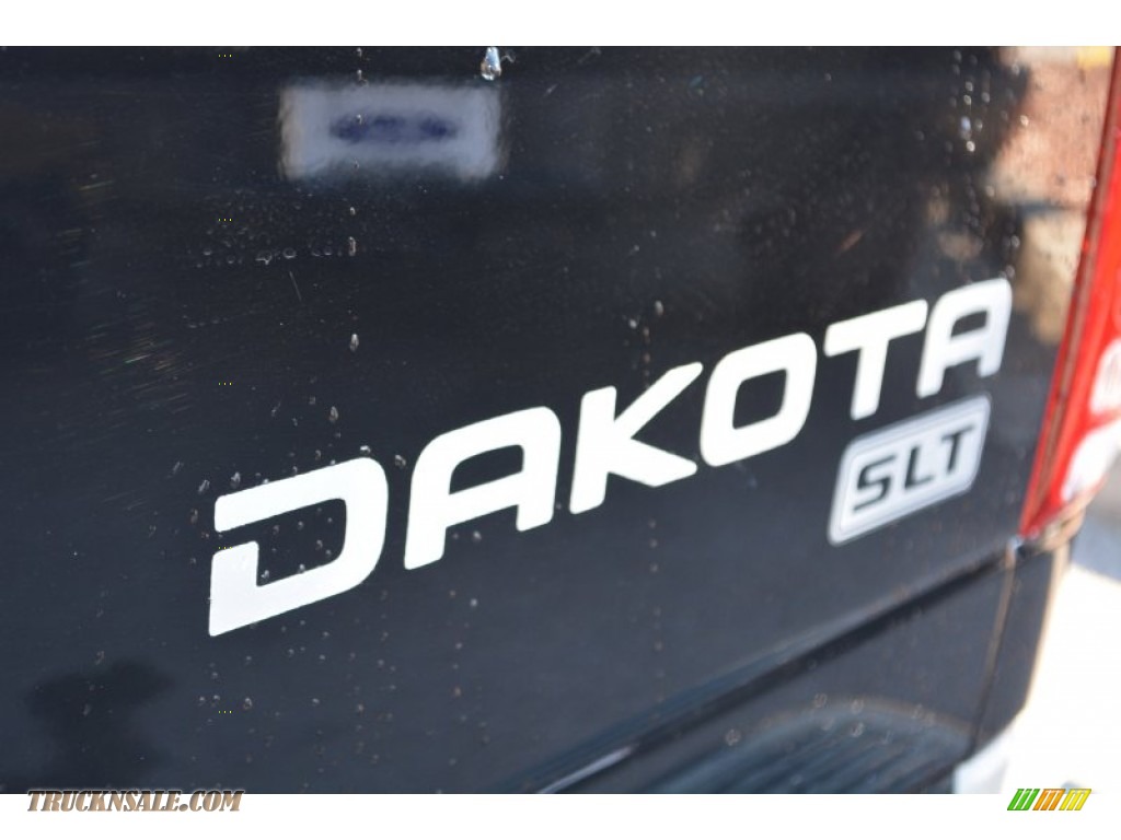 2004 Dakota SLT Quad Cab - Black / Dark Slate Gray photo #23
