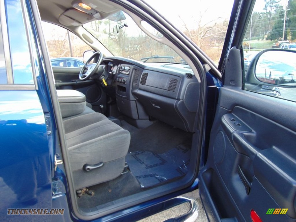 2003 Ram 1500 SLT Quad Cab 4x4 - Patriot Blue Pearl / Dark Slate Gray photo #16